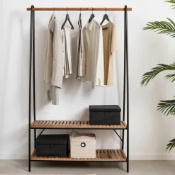 ACACIA Estante Para Roupa Preto