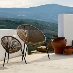 ACAPULCO Cadeira Lounge Conjunto De 2 Areia