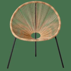 ACAPULCO Cadeira Lounge Preto, Natural