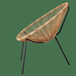 ACAPULCO Cadeira Lounge Preto, Natural