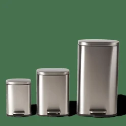 ADELE Balde De Lixo Com Pedal 30L Prateado