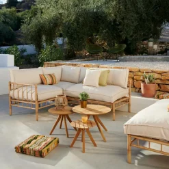 BAMBOLETTE Banco Lounge Aspeto De Bambu