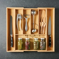 BAMBOO Organizador Gaveta Extensível Natural