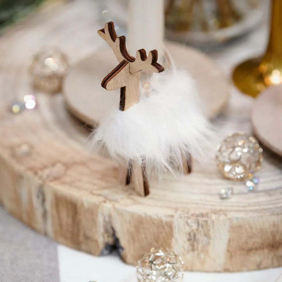 BUCK Decoração Em Pé Branco