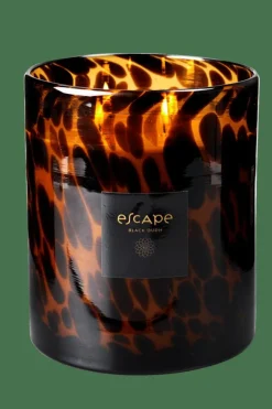 ESCAPE BLACK OUDH Vela Perfumada Em Copo Preto, Castanho, Ocre