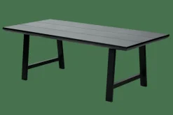 FORMAX Mesa De Jardim Com Pernas Em X Preto