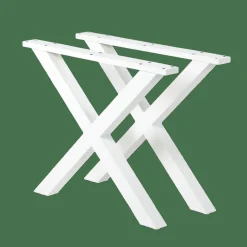 FORMAX Mesa De Jardim Com Pernas Em X Natural/branco