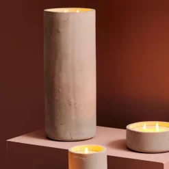 FUEGO Vela LED Solar Cinzento Claro