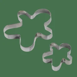 GINGERBREAD Formas Conjunto De 2 Prateado