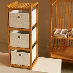 HELGE Estante 3 Gavetas Natural