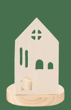 HOME Porta-vela Para Lamparina Branco, Natural