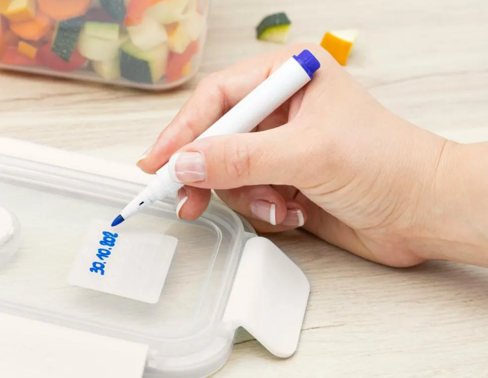 HOMEY CLIP Marcador Para Caixa Alimentos Azul