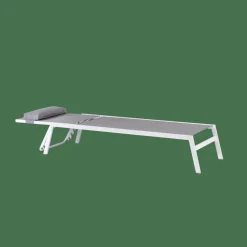 HUGO Espreguiçadeira Branco, Cinzento