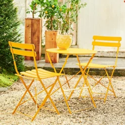 IMPERIAL Conjunto Bistro Redondo Amarelo