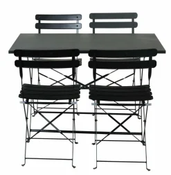 IMPERIAL Conjunto Bistro Retangular Preto