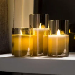 ION Vela LED Conjunto De 3 Cinzento