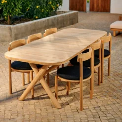 JULES Conjunto De Jardim Com Almofadas De Cadeira Preto