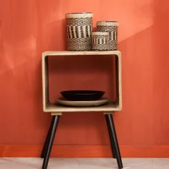 KANSAS Mesa De Cabeceira Preto, Natural