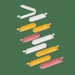 KLIPPER Clipes Conjunto De 10 Mistura De Cores Cinzento, Amarelo Escuro, Terracota