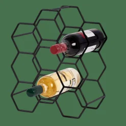 NAU Estante Para Vinho Para 9 Garrafas Preto