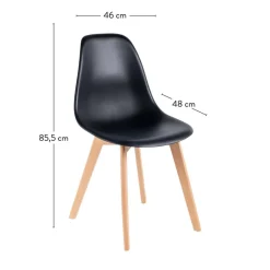 NEW MATS Cadeira De Sala De Jantar Preto