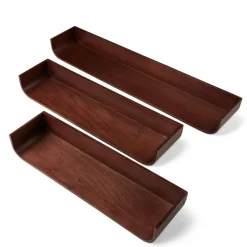 NOMA Conjunto 3 Estantes Para Pendurar Castanho