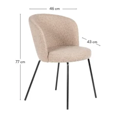 OLIVIER Cadeira Para Sala De Jantar Bege