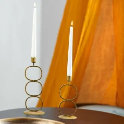 OVAL Castiçal Dourado