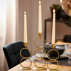 OVAL Porta-velas Para Lamparinas Bronze