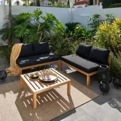 PAULETTE Mesa - Pufe Lounge Natural