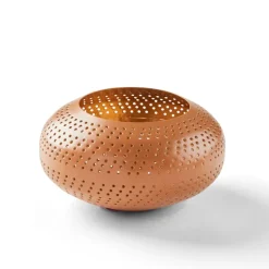 PERFORATO Porta-velas Para Lamparinas Castanho Escuro