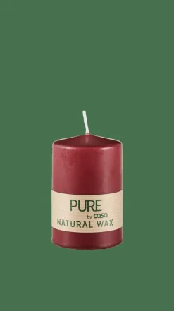 PURE Vela Cilíndrica Vermelho Escuro