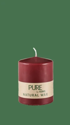 PURE Vela Cilíndrica Vermelho Escuro