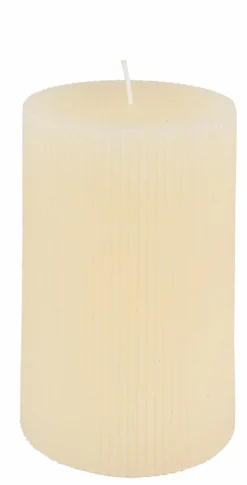 RUSTIC Velas Conjunto De 3 Verde, Creme, Roxo Claro