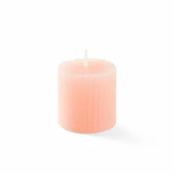 RUSTIC Velas Conjunto De 3 Verde, Creme, Roxo Claro