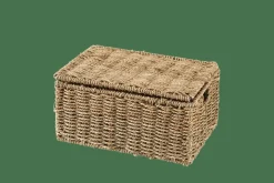 SEAGRASS Cesto De Arrumação M Com Tampa Natural