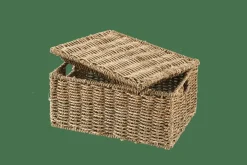 SEAGRASS Cesto De Arrumação M Com Tampa Natural