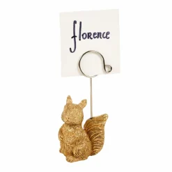 SQUIRREL Deco Em Pé Dourado