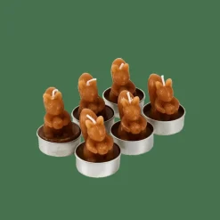 SQUIRREL Velas Para Lamparina Conjunto De 6 Castanho