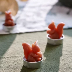 SQUIRREL Velas Para Lamparina Conjunto De 6 Castanho
