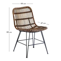 SUMATRA Cadeira Sala De Jantar Preto, Castanho