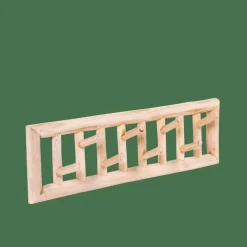 TEAK Cabide De Parede Natural