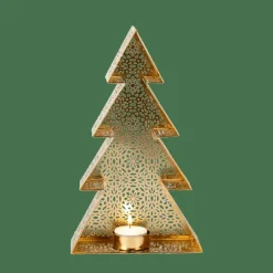 TREE Porta-velas Para Lamparinas Dourado