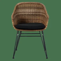 VIENNA Cadeira De Sala De Jantar Preto, Natural