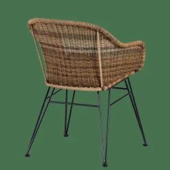 VIENNA Cadeira De Sala De Jantar Preto, Natural