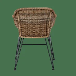 VIENNA Cadeira De Sala De Jantar Preto, Natural