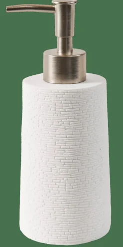 WHITE ELEGANCE Distribuidor De Sabão Branco, Prateado