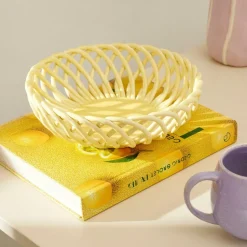 WOVY Cesto Para Fruto Amarelo Claro